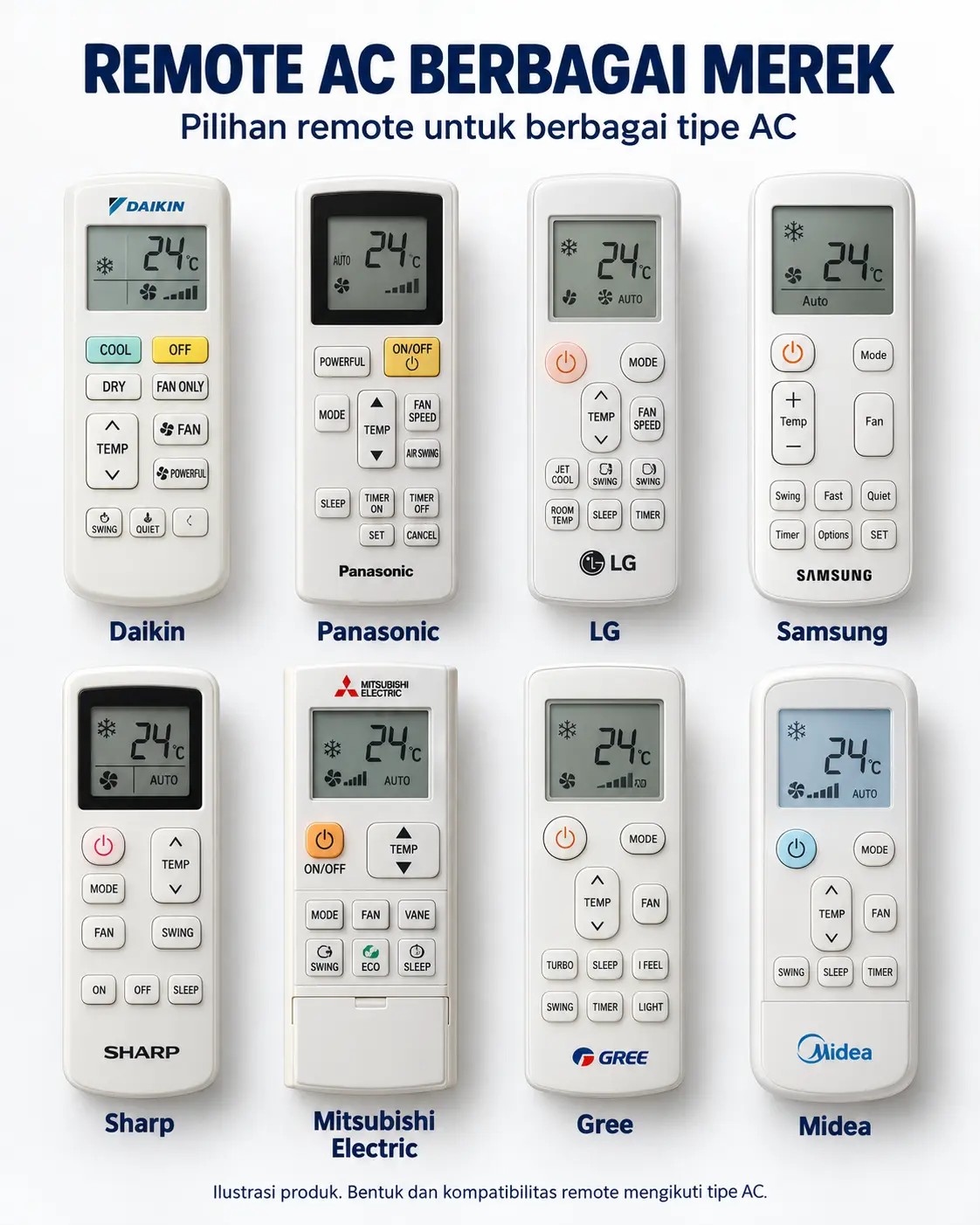 Jasa Ganti Remote AC di Cikarang